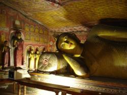 Dambulla - Bouddha couché parinirvana
